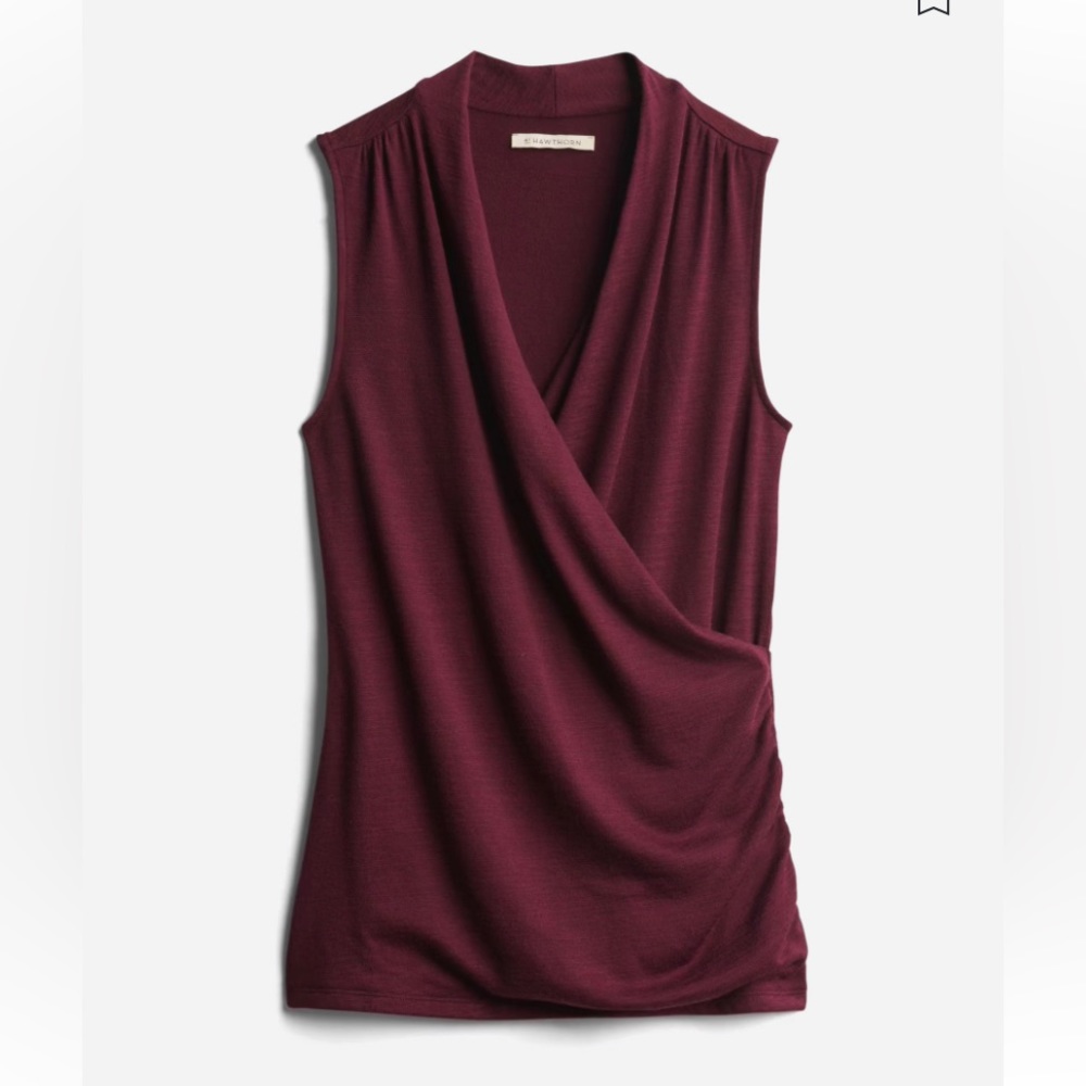 Benni wrap top - burgundy